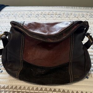 The Sak Two-Tone Leather Shoulder Bag